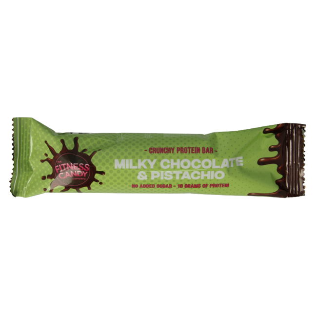 The Fitness Candy Company Milky Cioccolato al latte e pistacchio 55 Grammi