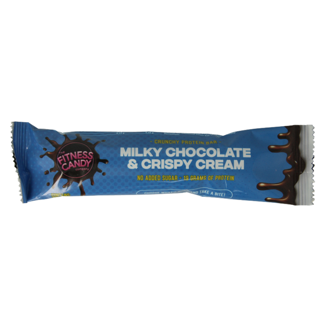 La empresa de dulces fitness Chocolate con leche y crema crujiente 55 Gramos