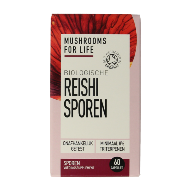 Mushrooms for Life Organic Reishi Spore 60 Capsules