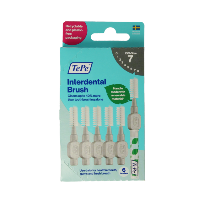 Scovolini interdentali originali grigi 1.3mm misura 7, 6 Pezzi