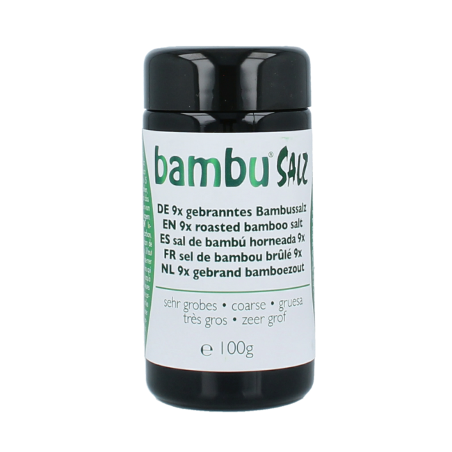 Sale di Bambù (Bamboezout) Molto Grosso, Tostato 9 Volte, 100 Grammi