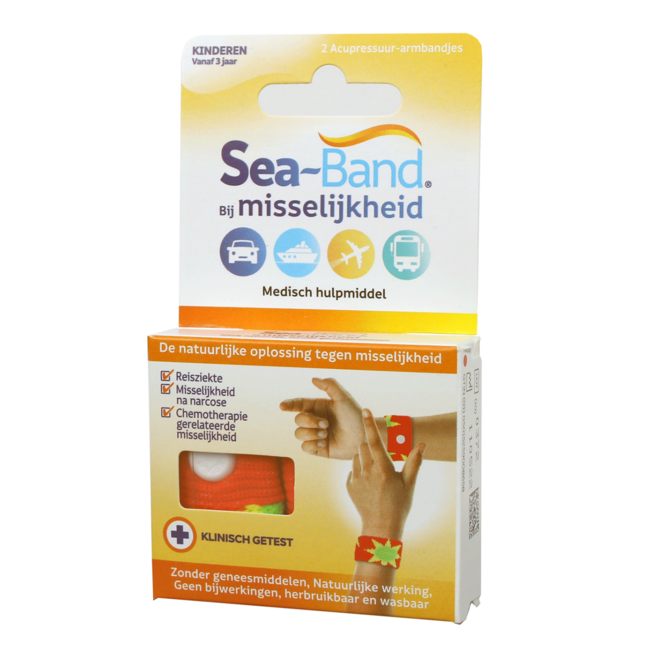 Sea Band Polsband kinderen oranje 1 Paar