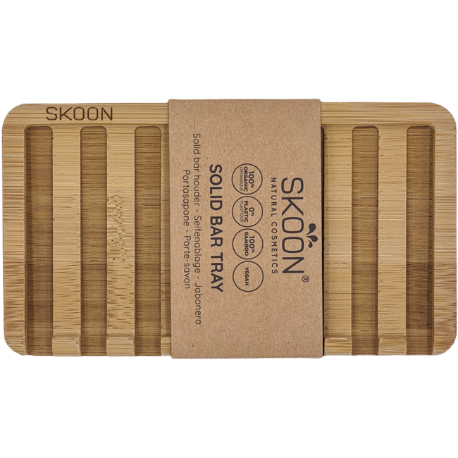Vassoio Skoon per Saponette Solide - 2 Posti - 100% Bambù (1 Set)