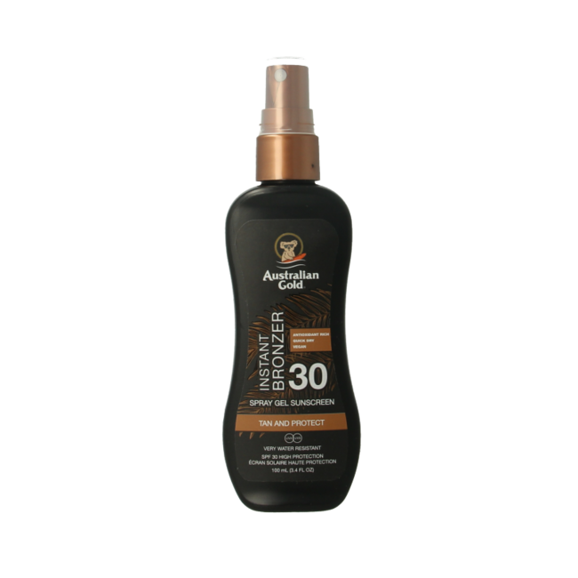 Australian Gold Spray Gel con Bronzer SPF30 100 Millilitri