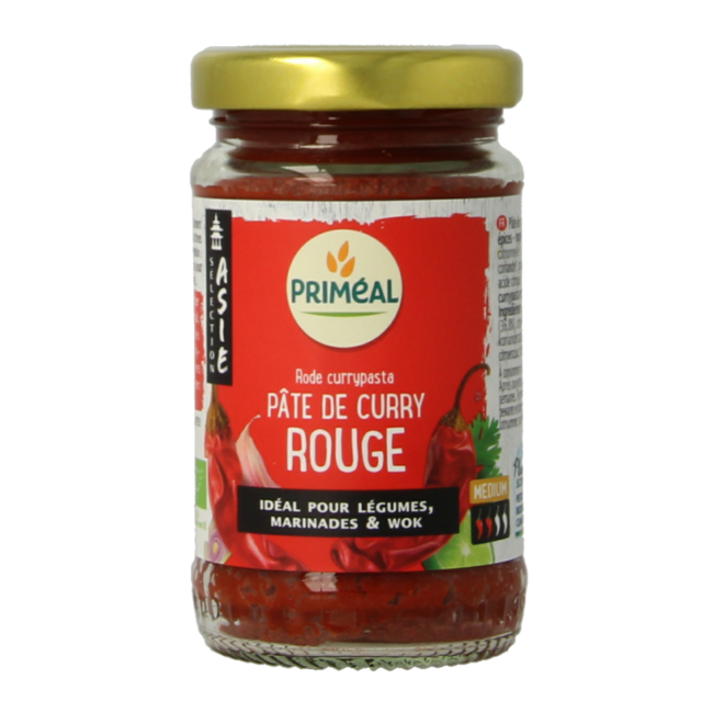 Pasta di curry rosso bio 120 grammi