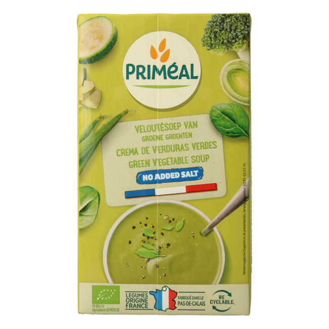 Priméal Soupe de légumes verts bio 1 Litre