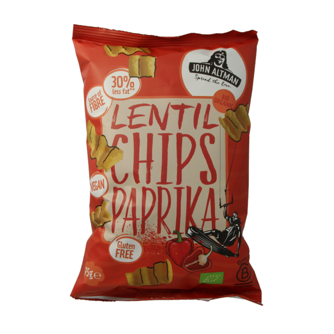 John Altman Chips di lenticchie paprika bio 75 Grammi