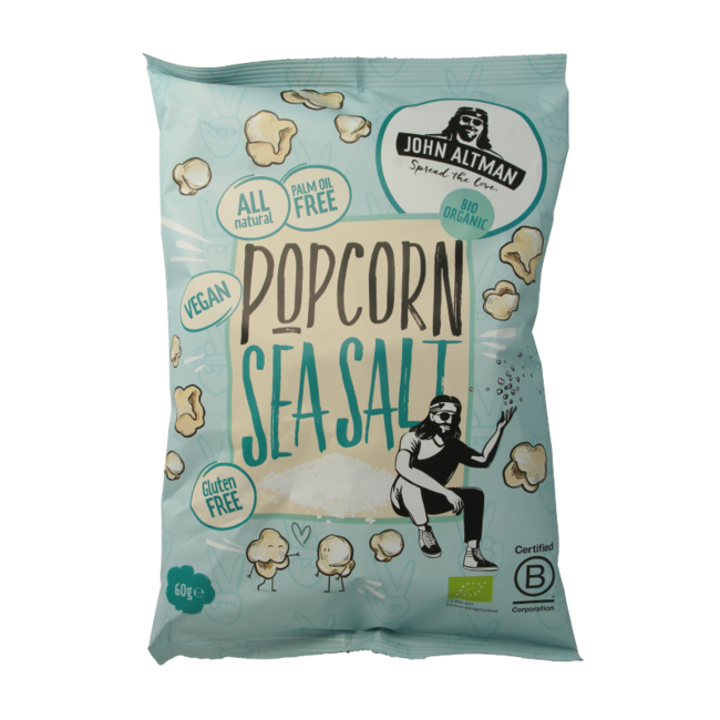 Popcorn z solą morską bio 60 gramów