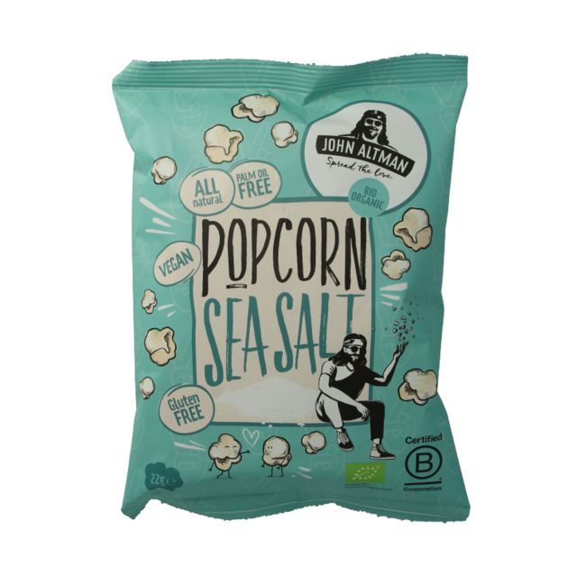 John Altman Popcorn z solą morską bio 22 Gramy