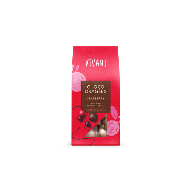 Choco dragees cranberry bio 75 Gram