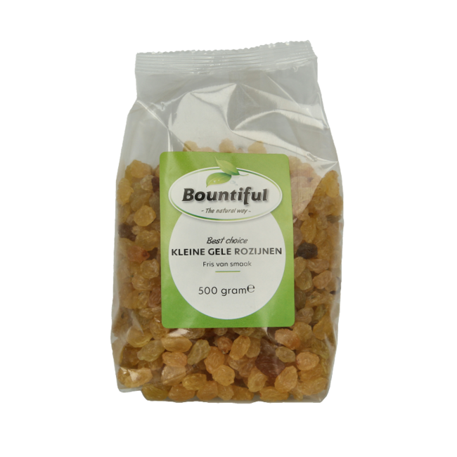 Bountiful Rozijnen geel klein 500 Gram