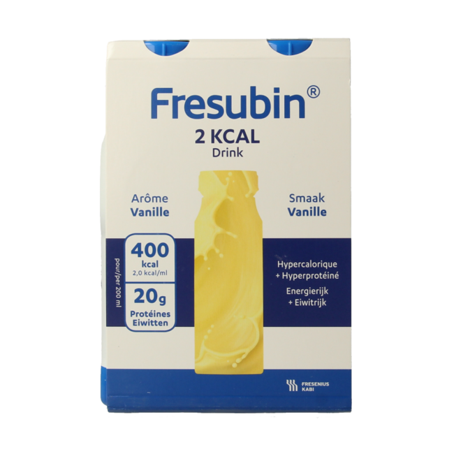 2Kcal drink vanille 200ml 4 Stuks