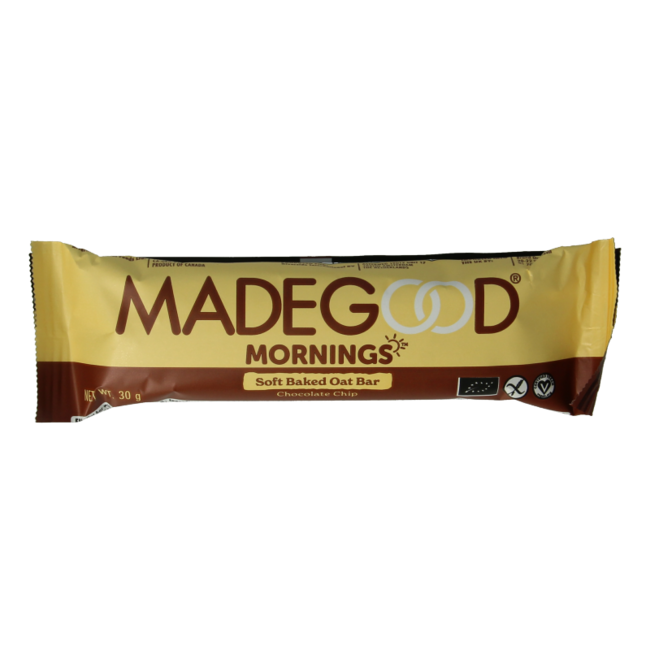 Made Good Morning barretta chocolate chip bio 30 Grammi