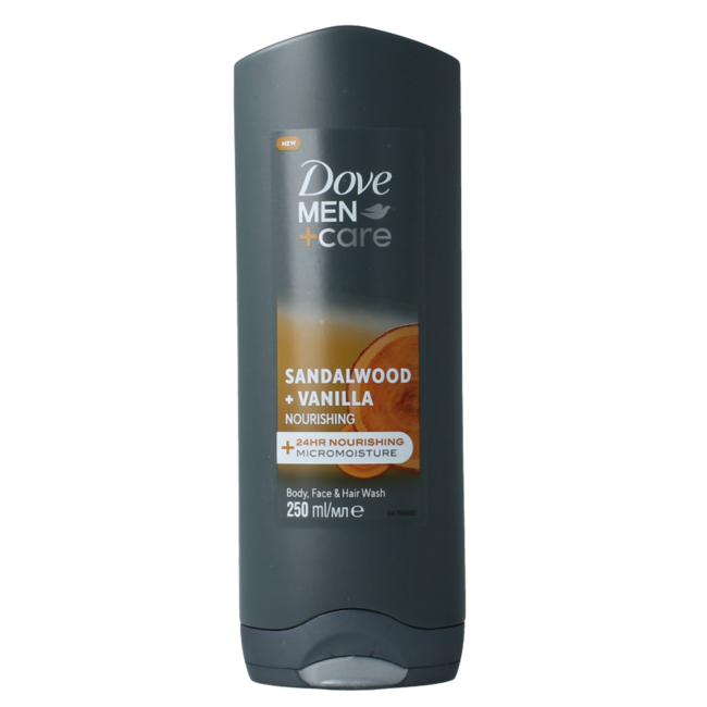 Gel de ducha Dove Men+Care Sándalo y Vainilla 250 ml