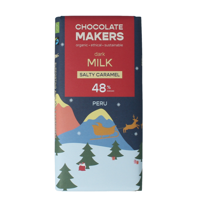 Tavoletta di Natale caramello salato bio 80 Grammi