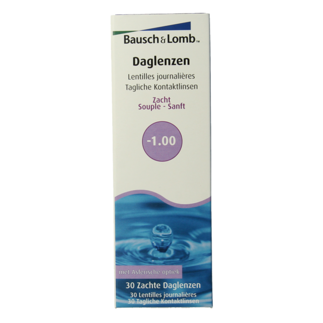 Bausch & Lomb Daglenzen -1.00 30 Stuks