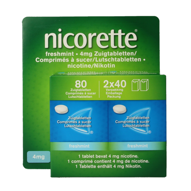 Nicorette Tabletki do ssania 4mg Fresh Mint 80 sztuk