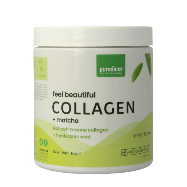 Purasana Collagen matcha feel beautiful 240g