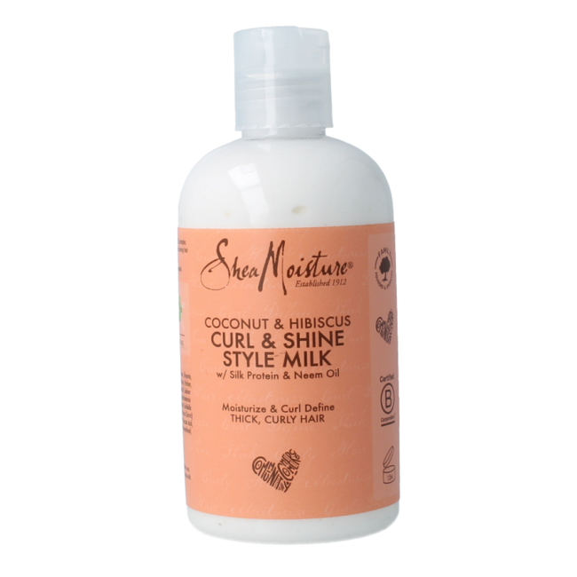 Shea Moisture Latte Modellante Ricci e Lucentezza Cocco e Ibisco 254 Millilitri