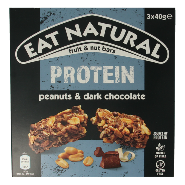 Eat Natural Crunchy Erdnuss Schoko 3 x 40 Gramm 120 Gramm