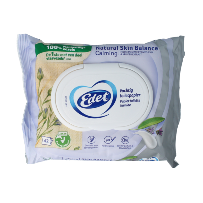 Papel higiénico húmedo Edet Natural Skin 42 unidades