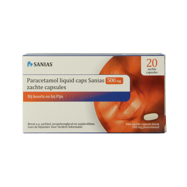 Sanias Paracetamol 500 mg Flüssigkapseln, 20 Stück