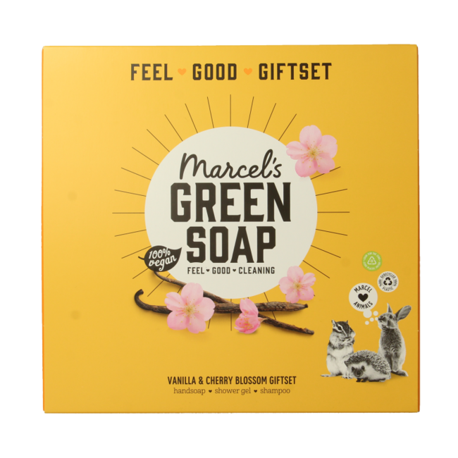 Coffret cadeau Marcel's Green Soap vanille et fleur de cerisier 1 set