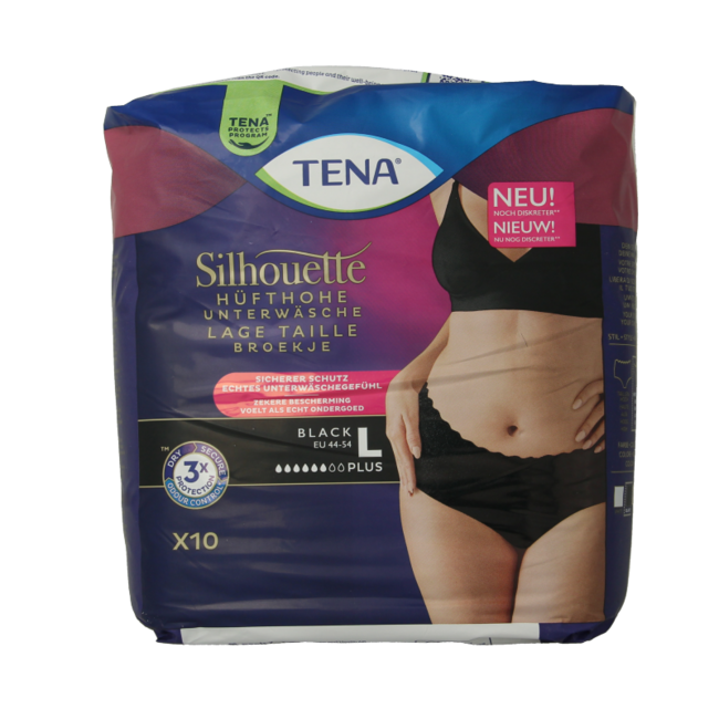 Silhouette plus low waist zwart L 10 Stuks
