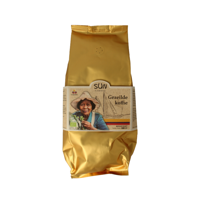 SUN Coffee Gesegelte Kaffeebohnen mittlere Röstung Bio 1 Kilogramm