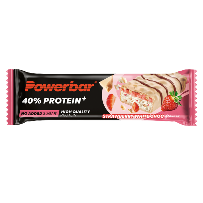 Powerbar Protein+ barre croustillante fraise & chocolat blanc 40 grammes