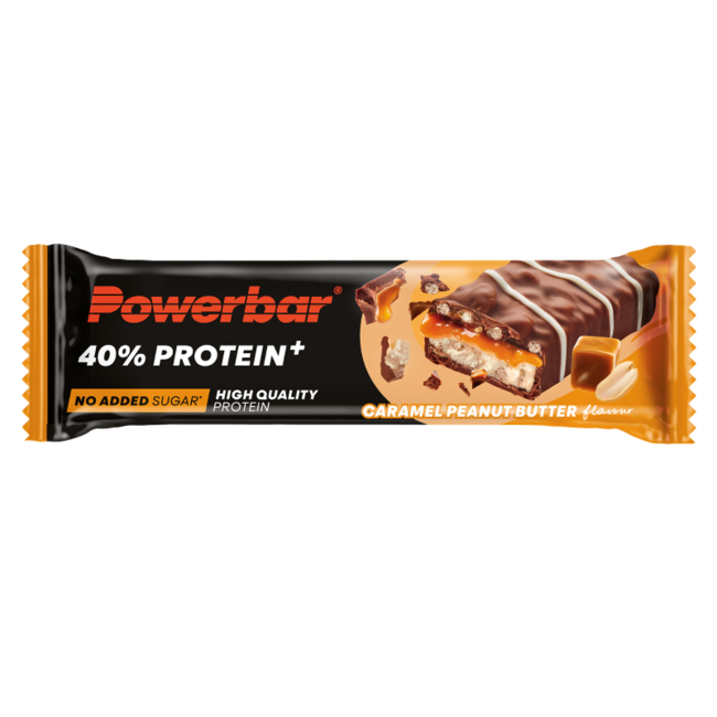 Barretta Powerbar Protein+ croccante caramello e arachidi 40 Grammi