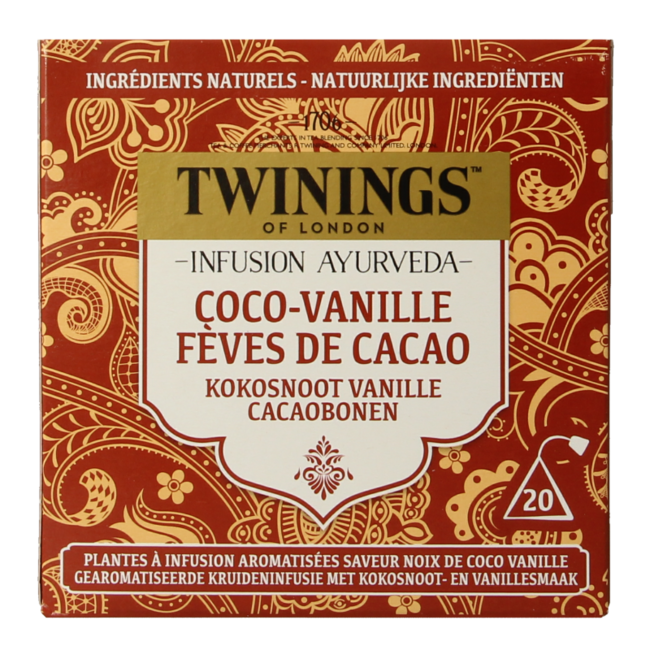 Twinings Ayurveda cocco vaniglia fave di cacao 20 Pezzi