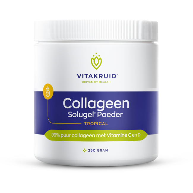 Colágeno Solugel en polvo con vitamina C y D Tropic 250 Gramos