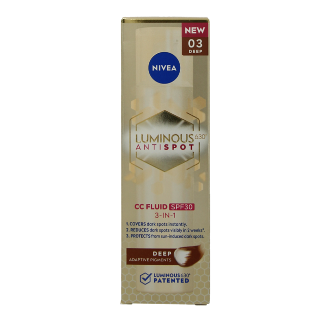 Nivea Cellular Luminous 630 Fluid Ciemny SPF30 40 mililitrów