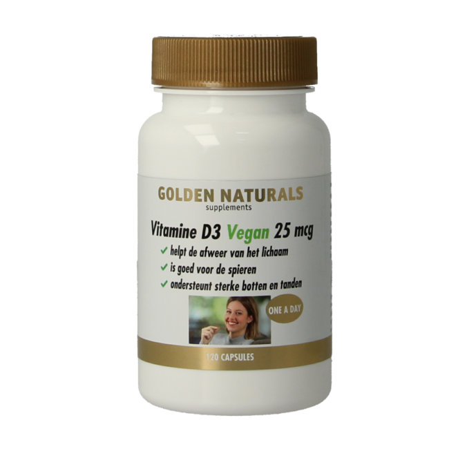 Golden Naturals Vitamine D3 25 mcg végane 120 capsules