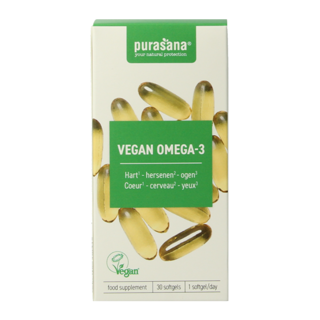 Purasana Veganes Omega-3 Algenöl 30 Softgels