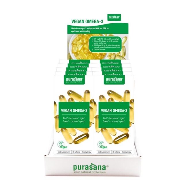Purasana Omega-3 Vegano 1 Expositor
