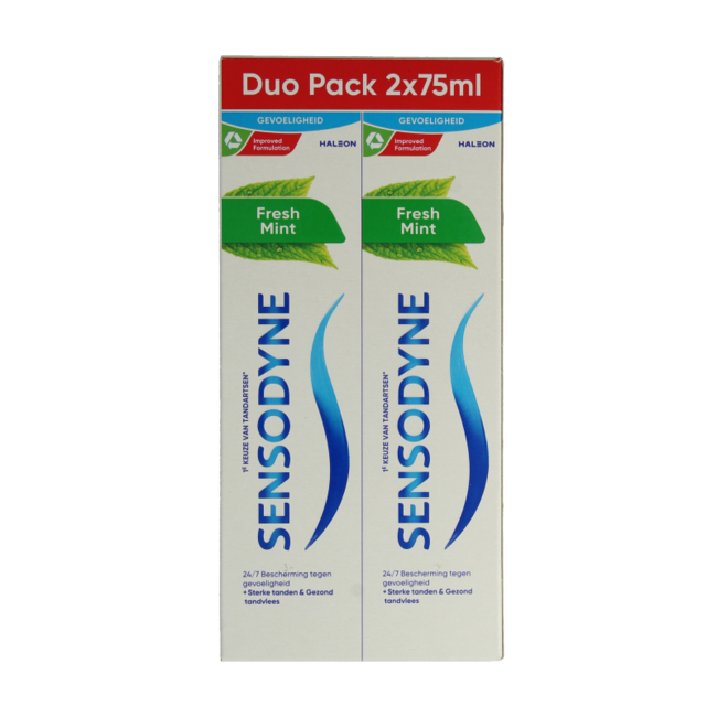 Fresh mint toothpaste 2 x 75ml 150 Millilitre