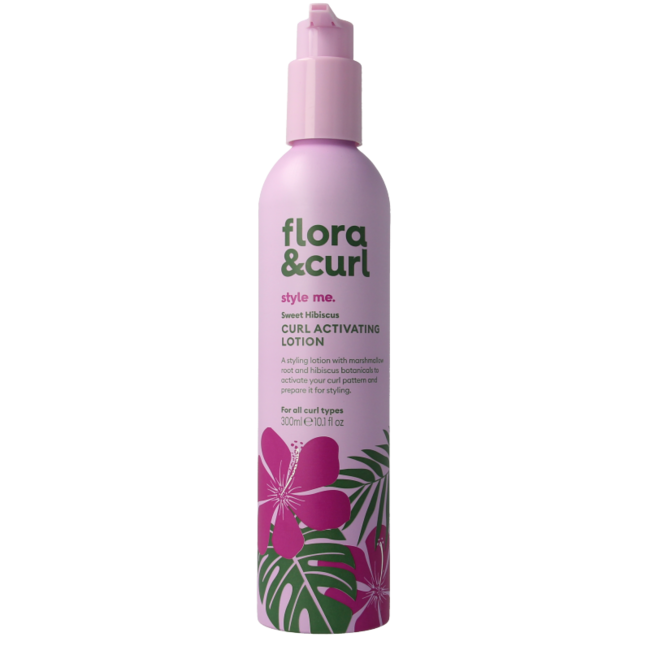 Flora & Curl Loción de rizos de hibisco 300 ml