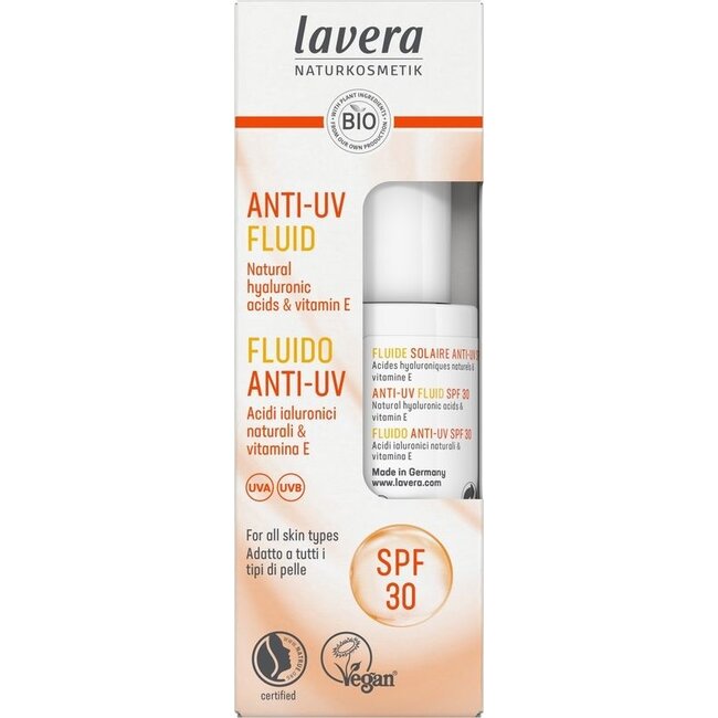 Lavera Organiczny Fluid Przeciwsłoneczny Anti-UV SPF 30, 30 Mililitrów