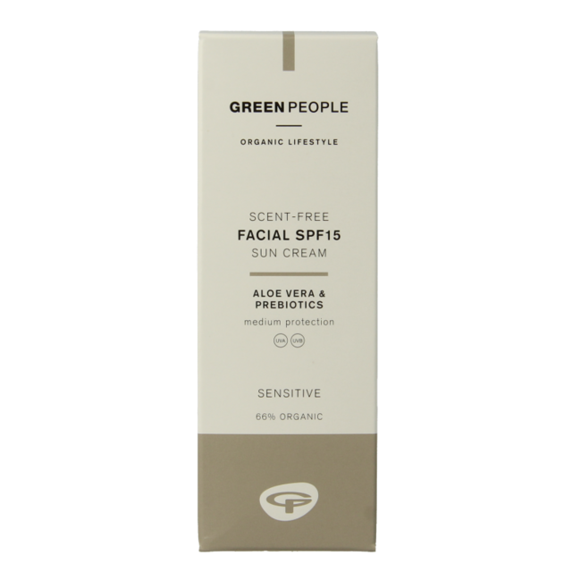 Green People Bezzapachowy krem przeciwsłoneczny do twarzy SPF15 50 Mililitrów
