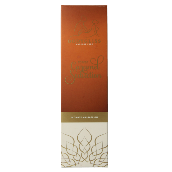 Lubricante y aceite de masaje 2 en 1 sabor caramelo toffee 150 Mililitros