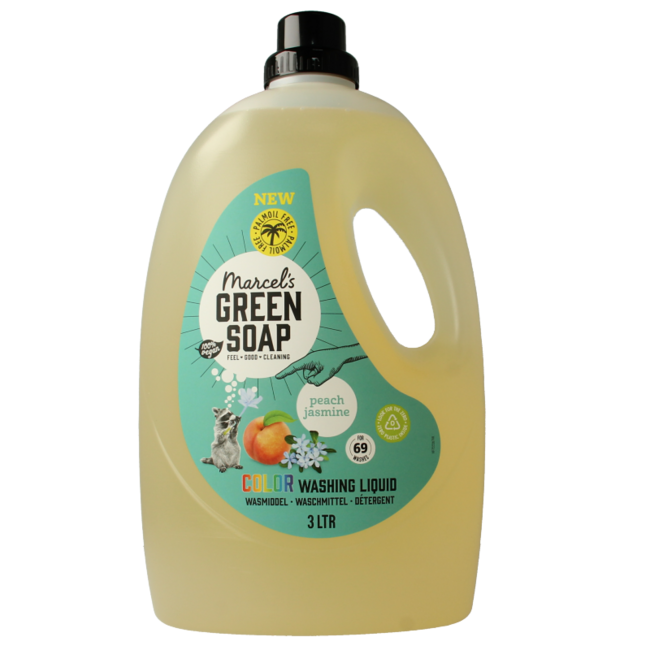 Marcel's Green Soap Colour Laundry Detergent Peach & Jasmine 3 Litres