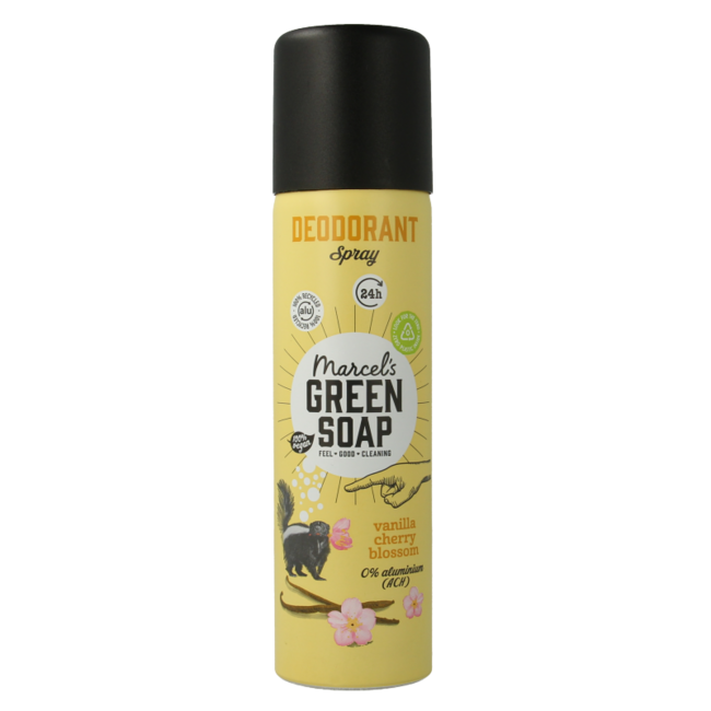 Desodorante en spray Vainilla y Flor de Cerezo Marcel's Green Soap 150 Mililitros