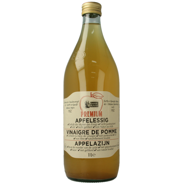 Vinaigre de cidre de pomme bio Amanprana Premium 1 litre