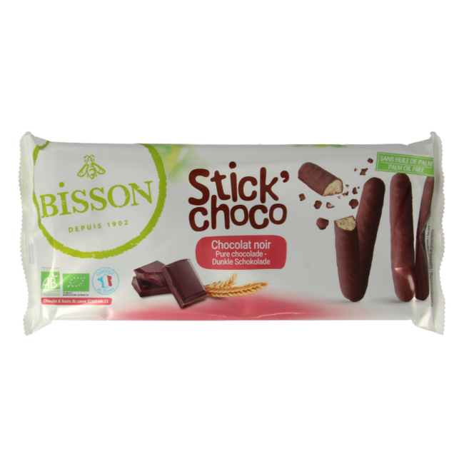 Bisson Stick choco czysta czekolada bio 130 Gram