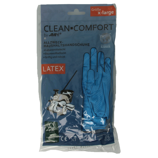 CLEAN-COMFORT Haushaltshandschuh Blau Größe XL 1 Paar