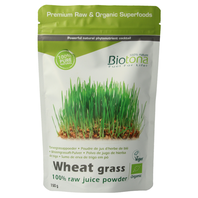 Biotona Organic Raw Wheatgrass 150g