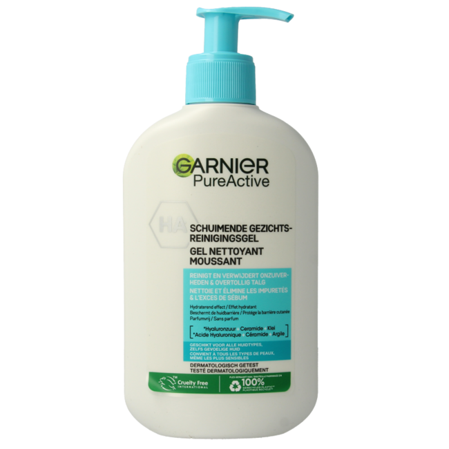 Limpiador facial hidratante Pureactive 250 ml