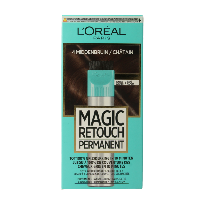 Magic Retouch Permanente Haarfarbe Nr. 4 Mittelbraun, 1 Stück